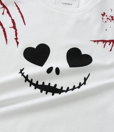 Remera Infantil Halloween con Estampa de Calavera y Rasguño de Sangre - Talle 5 a 14 años 5