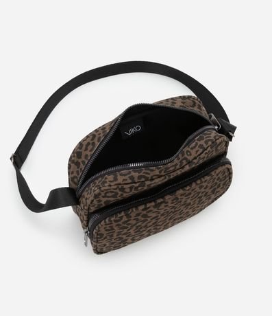 Bolsa Shoulder Bag en Algodón con Estampa de Animal Print 5