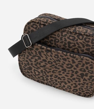 Bolsa Shoulder Bag en Algodón con Estampa de Animal Print 7