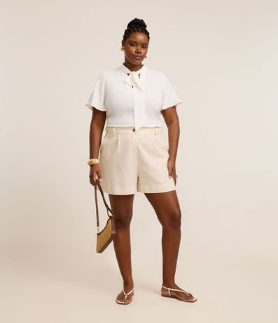 Blusa en Crepé con Cuello Lazo Curve & Plus Size 2