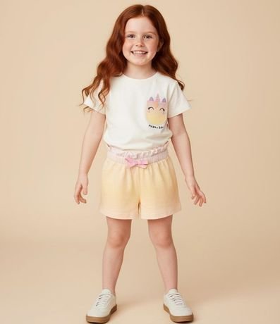 Short Clochard Infantil en Cotton con Estampa Tie Dye - Talle 1 a 6 años