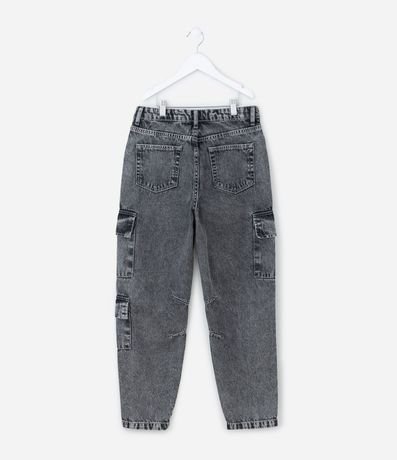 Pantalón Slouchy Infantil en Jeans con Bolsillo Cargo - Talle 5 a 14 años 3