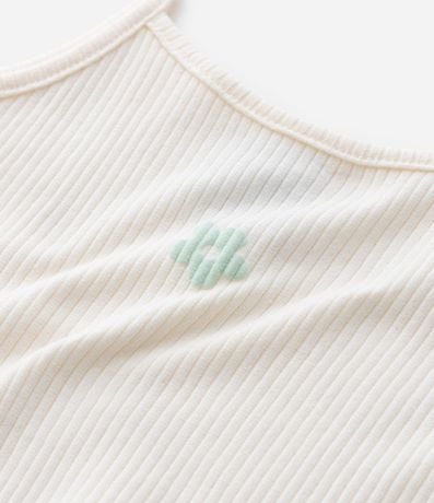 Musculosa Infantil Acanalada con Flor - Talle 1 a 6 años 5