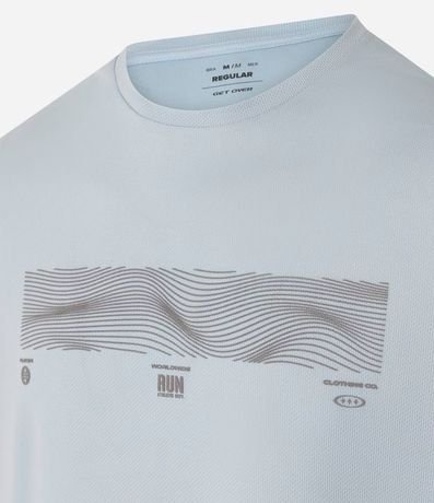 Remera Regular Deportiva en Tecnologia Dry com Print y Recortes 7
