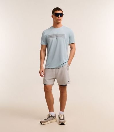 Remera Regular Deportiva en Tecnologia Dry com Print y Recortes 2