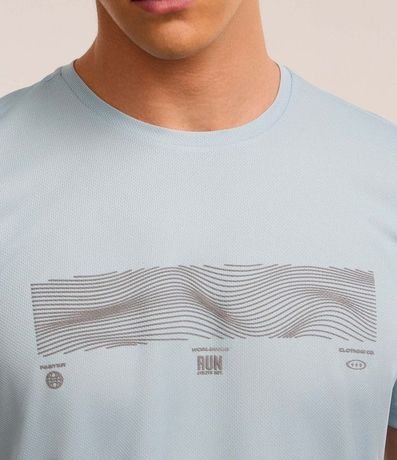 Remera Regular Deportiva en Tecnologia Dry com Print y Recortes 3