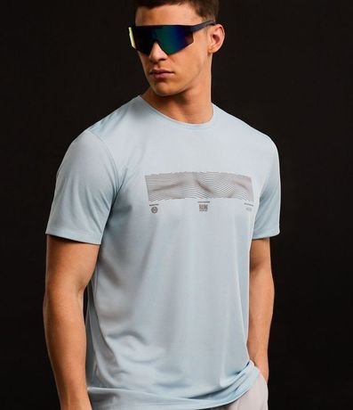 Remera Regular Deportiva en Tecnologia Dry com Print y Recortes 4