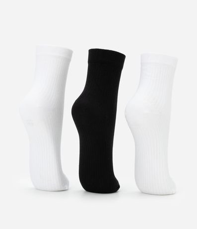 Kit 03 Medias Deportivas en Algodón con Logo Get Over 3