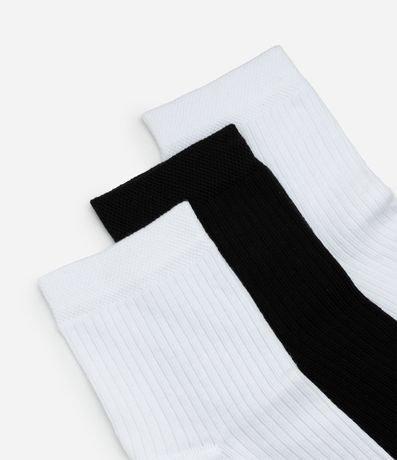 Kit 03 Medias Deportivas en Algodón con Logo Get Over 4