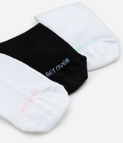 Kit 03 Medias Deportivas en Algodón con Logo Get Over 5