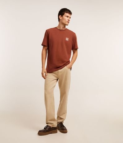 Remera Comfort en Algodón con Estampa Localizada y Lettering 5