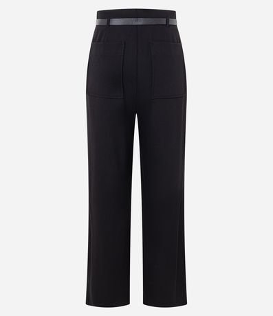 Pantalón Wide Leg Sastrería en Crepé con Cinturón PU 6