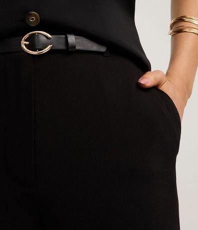 Pantalón Wide Leg Sastrería en Crepé con Cinturón PU 4