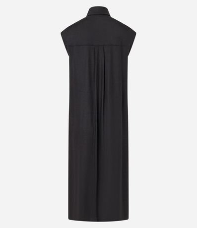 Vestido Chemise Plano en Lino con Botones 7