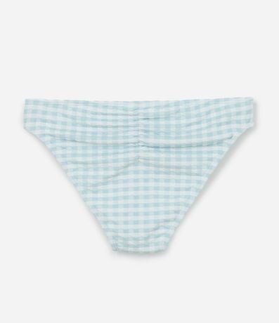 Bikini Infantil en Microfibra con Estampa de Cuadros Vichy y Fruncidoss - Talle 8 a 16 años 6
