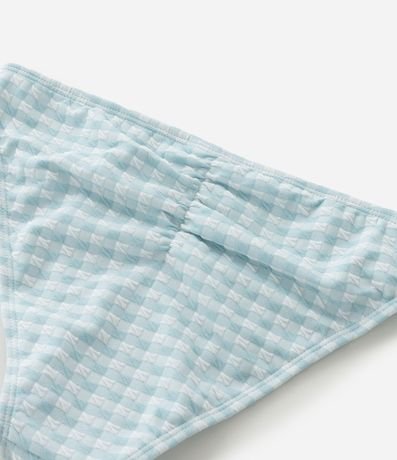 Bikini Infantil en Microfibra con Estampa de Cuadros Vichy y Fruncidoss - Talle 8 a 16 años 7