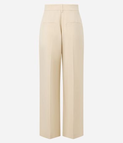 Pantalón Wide Leg Sastrería en Crepé con Pliegues y Frisos 7