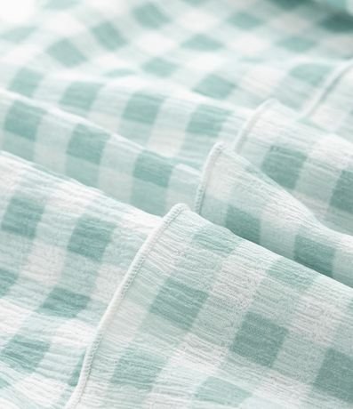 Pollera Corta Infantil en Anarruga con Estampa de Cuadros Vichy - Talle 5 a 14 años 4