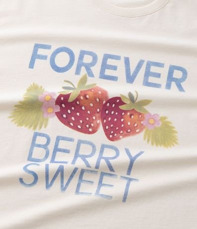 Remera Infantil con Estampa de Frutilla Forever Berry Sweet - Talle 5 a 14 años 5