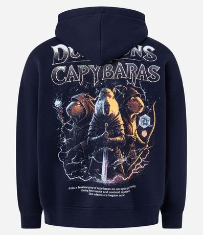 Saco en Algodón con Felpa con Estampa Dungeons Carpinchos 2