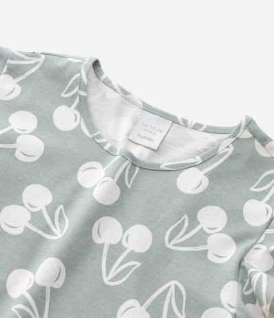 Vestido Infantil con Estampa Cerezas - Talle 5 a 14 años 5