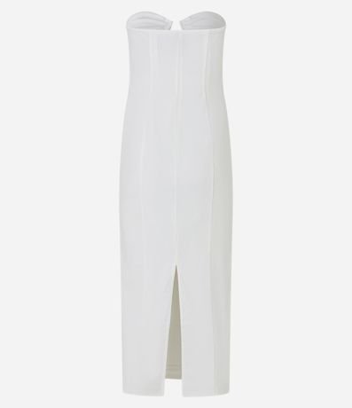 Vestido sin Breteles en Bengalina con Adornos en el Busto 7