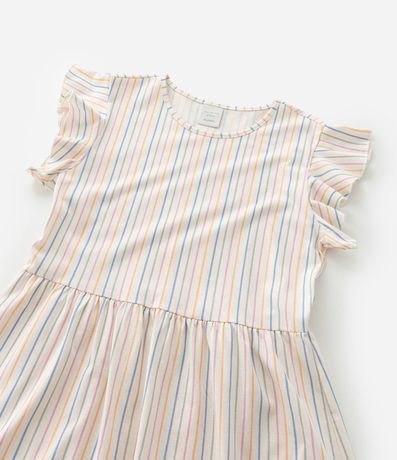 Vestido Infantil con Estampa Rayada - Talle 5 a 14 años 4