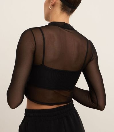 Blusa Deportiva en Tule con Cuello y Estampa Muse 4