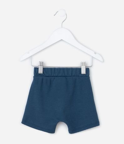 Bermuda Infantil con Bolsillo Canguro y Textura Waffle - Talle 0 a 18 Meses 3