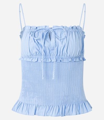 Blusa de Asa en Laise con Fruncidos y Lastex 6