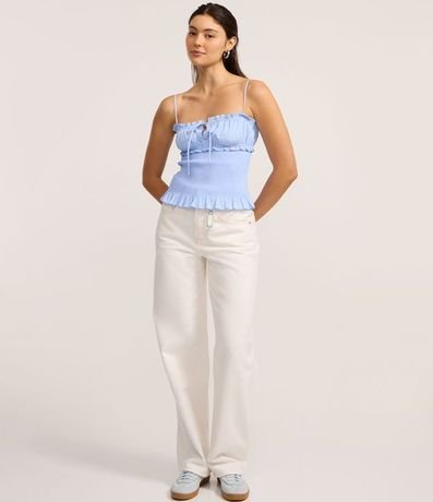 Blusa de Asa en Laise con Fruncidos y Lastex 2