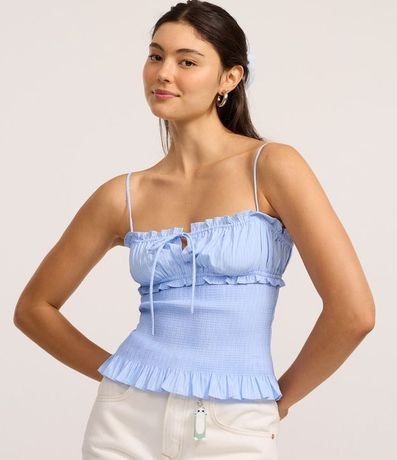 Blusa de Asa en Laise con Fruncidos y Lastex 3