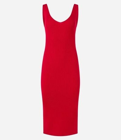 Vestido Midi en Punto Texturizado