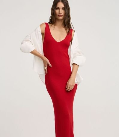 Vestido Midi en Punto Texturizado