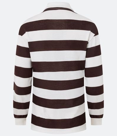 Blusa en Algodón con Cuello Polo y Rayas Horizontales 6