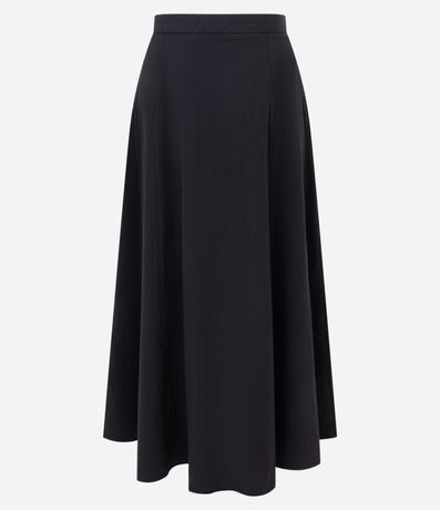 Pollera Evasê Midi en Bengalina con Recortes Pespontados 6