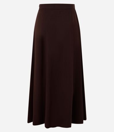 Pollera Evasê Midi en Bengalina con Recortes Pespontados 2