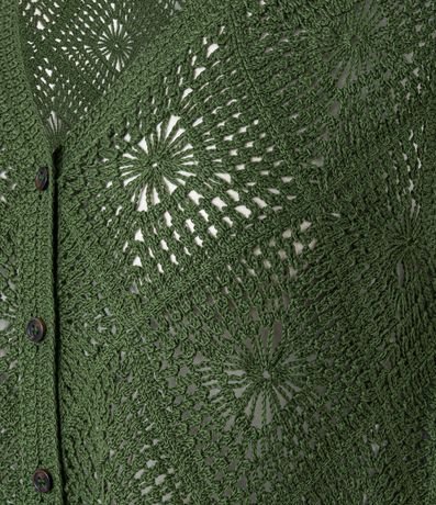 Blusa en Punto de Efecto Ganchillo con ruedo V 7