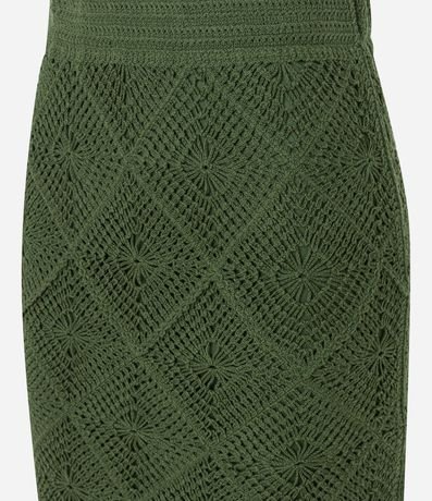 Pollera Recta Midi de Punto con Mix de Puntos en Efecto Ganchillo 6