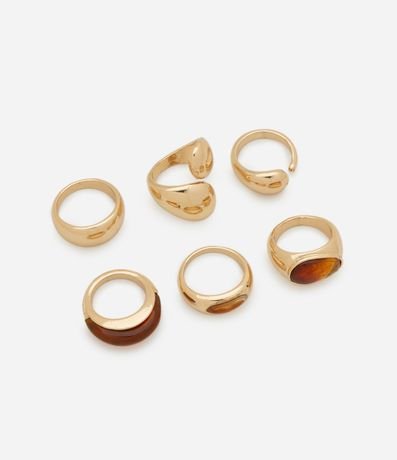 Kit 06 anillos Diversos