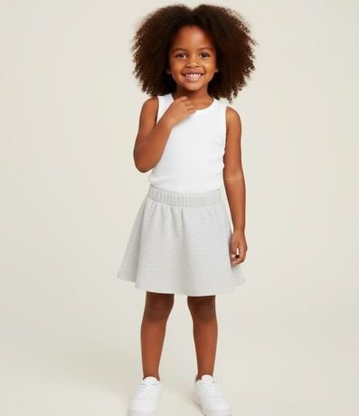 Short Pollera Infantil Básico en Algodón - Talle 1 a 6 años