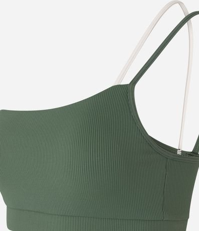 Top Hombro Único Deportivo en Microfibra Acanalada 6