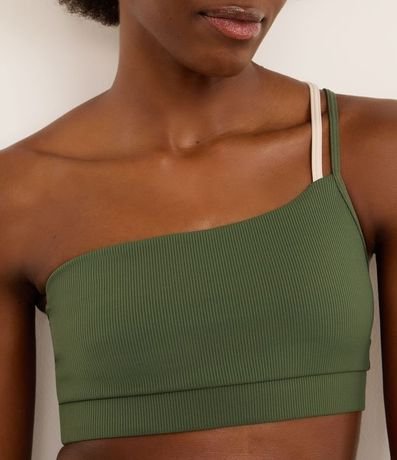 Top Hombro Único Deportivo en Microfibra Acanalada 3