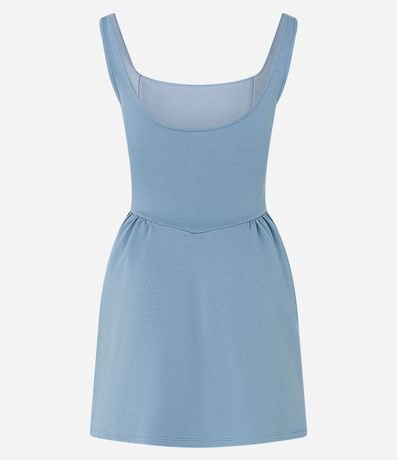 Vestido Evasê en Viscosa con Ponto Roma y Pliegues 5