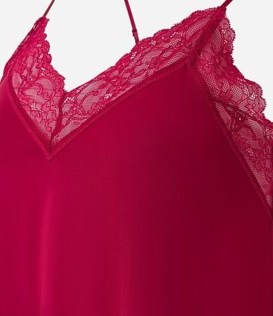 Pijama Short Doll Bretel Fino en Poliamida con Detalles en Encaje 6