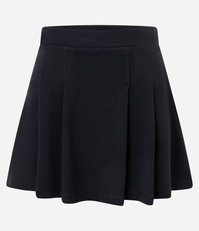 Short Pollera en Punto Roma con Pliegues 5