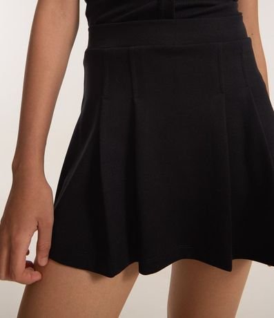 Short Pollera en Punto Roma con Pliegues 4