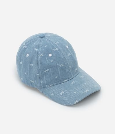 Gorra Aba Curva en Sarga Texturizada de Lacitos