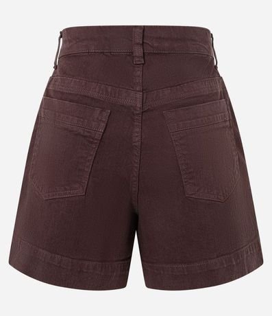 Short Regular en Sarga con Pespunte Contrastante y Bolsillo Cuchillo 6