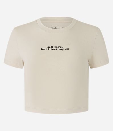 Blusa New T-shirt en Algodón con Lettering Delantero 5